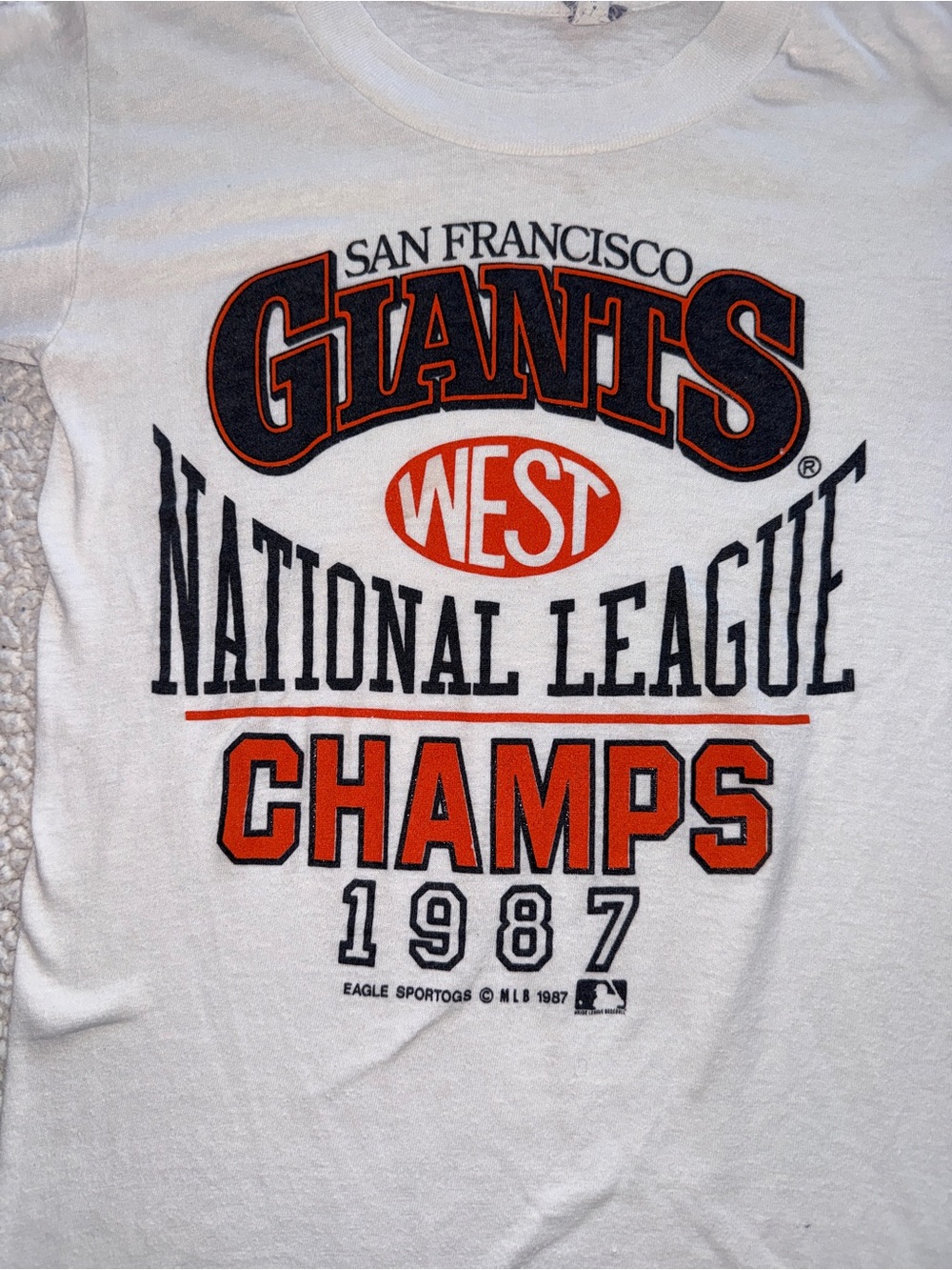 Vintage Single Stitch SF Giants Tee - 1987 - Small Flaw